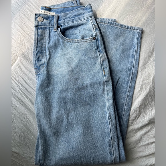 Pacsun high rise straight leg jeans, size 24 - Picture 1 of 5